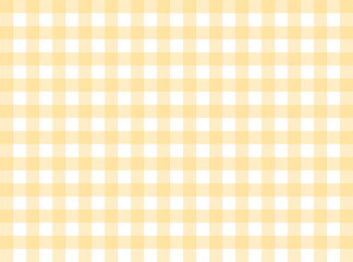 Yellow gingham fabric square checkered seamless pattern texture background vector