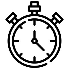 STOPWATCH line icon,linear,outline,graphic,illustration