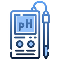 PH METER Gradient icon,linear,outline,graphic,illustration