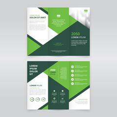 Modern trifold brochure design template, trifold flyer layout, pamphlet, leaflet