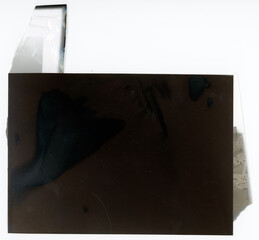 photo paper vailed foggy frame on white background - obrazy, fototapety, plakaty