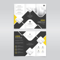 Modern trifold brochure design template, trifold flyer layout, pamphlet, leaflet