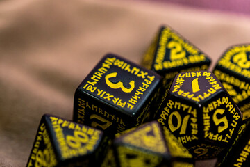 dice on a white background