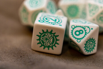 dice on a white background