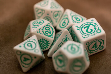 dice on a white background