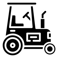 TRACTOR glyph icon,linear,outline,graphic,illustration