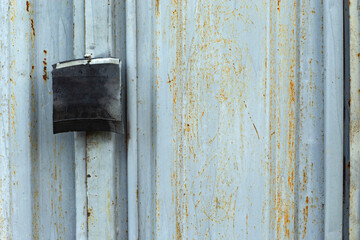 metal old rusty door cracked paint