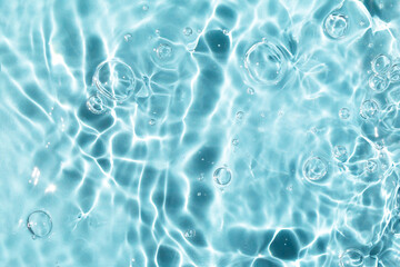Sun glare, bubbles on the water