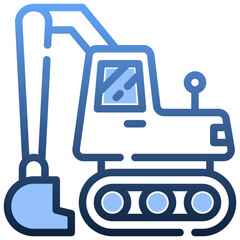 EXCAVATOR Gradient icon,linear,outline,graphic,illustration
