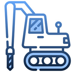 DRILLING MACHINE Gradient icon,linear,outline,graphic,illustration
