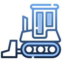 Fototapeta premium BULLDOZER Gradient icon,linear,outline,graphic,illustration