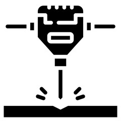 JACKHAMMER glyph icon,linear,outline,graphic,illustration