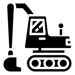 EXCAVATOR glyph icon,linear,outline,graphic,illustration