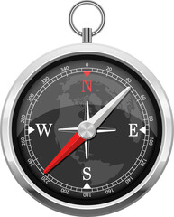 Magnetic compass clipart design illustration