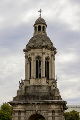 Campanile of Trinity College Dublin, Ireland, the bell tower and one of its most iconic landmarks