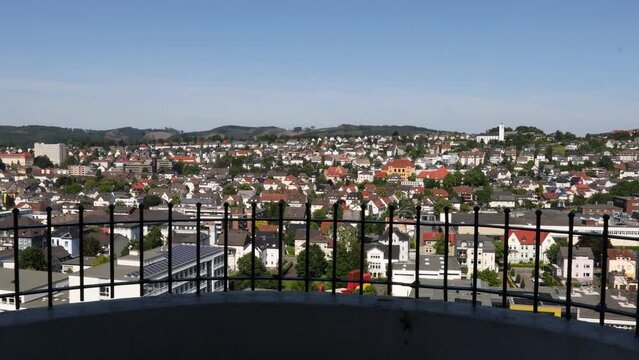 arnsberg city in germany 30fps 4k video pan