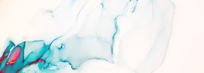 Obraz premium Vintage watercolor illustration in shades of blue, green, red for decorative design.