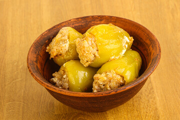 Bell Bulgarian pepper stuffed meat