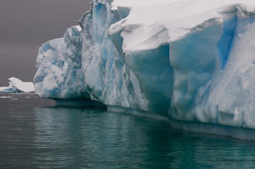 iceberg landscape in Antarctic Circle and surrounded by the Southern Ocean
