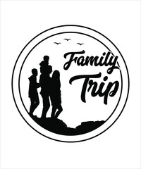 Family vacation logo tshirt design