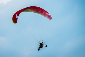 Paragliding in the sky