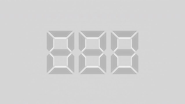 Abstract geometric numbers on the white background