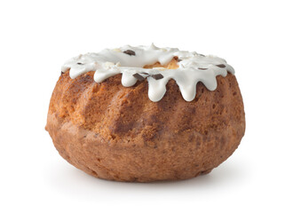 Pumpkin bundt cake with powdered sugar glaze