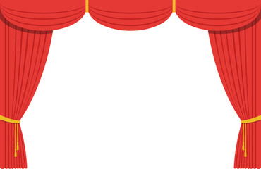 Theater curtain clipart design illustration