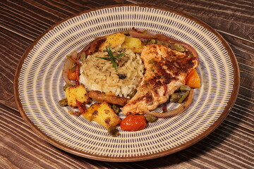 Salmão com Arroz e Legumes / Salmon with Rice and Vegetables