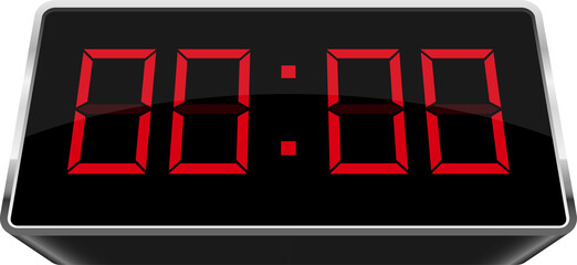 Digital clock clipart design illustration