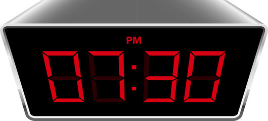 Digital clock clipart design illustration