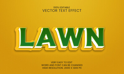 Lawn 3d editable text effect