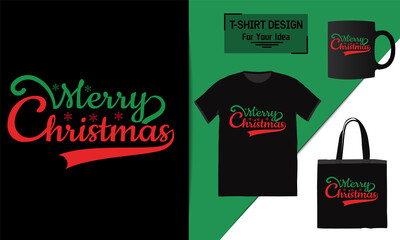 Merry Christmas text  Vector T-shirt Design colorful text  celebration sign for winter holiday design, postcard, t-shirt