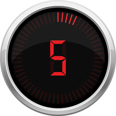 Digital timer clipart design illustration