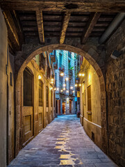 Fototapeta premium Enchanted streets of El Born, Barcelona