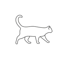 Cat line, animal logo minimalism lines