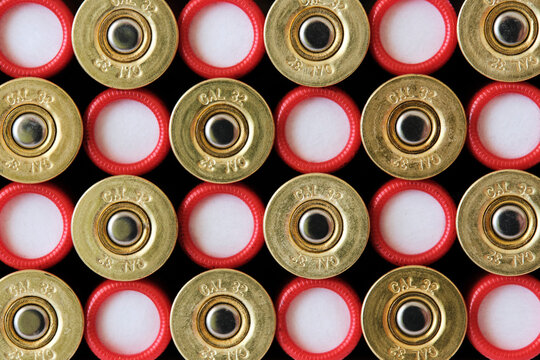 Background of many shotgun shells
