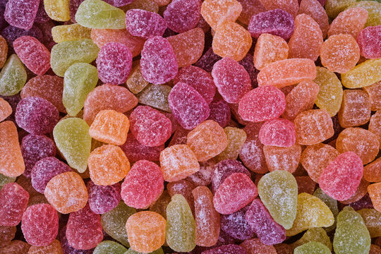 Bunch of colorful gummy candies