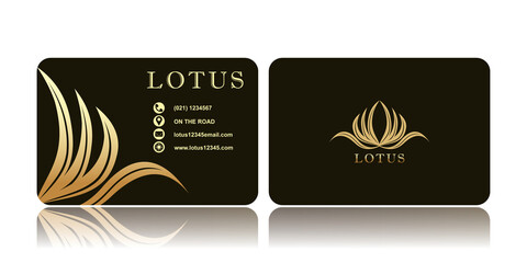 Modern Business Card and Lotus logo