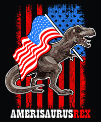 Amerisaurus Rex 4th Of July Shirt, Independence Day 4th of July Dinosaur Shirt, American Falg Dinosaur Shirt, 4th of July T Rex Shirt, USA Flag Print Shirt, Independence Day Shirt Template