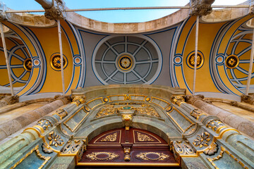Decorations of Aziziye Mosque in Konya. Ottoman architecture in Anatolia