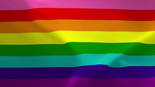 Original LGBTQ Pride Rainbow Waving Flag Animation Moving Wallpaper Background