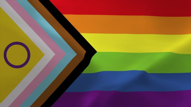 LGBTQ+ Pride Rainbow Waving Flag Animation 4K Moving Wallpaper Background