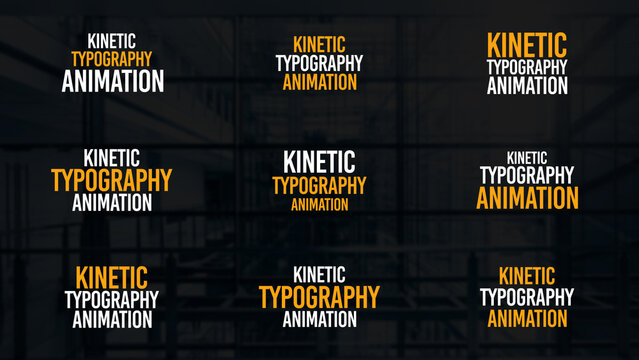 Kinetic Text Animation Titles