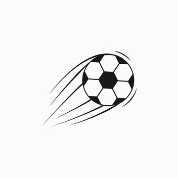 Floating ball vector icon. Vector flying ball logo