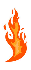 Burning Fire Flame. Vector illustration