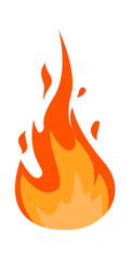 Burning Fire Flame. Vector illustration