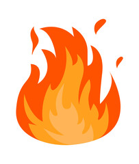 Burning Fire Flame. Vector illustration