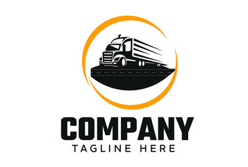 Fototapeta premium Truck logo design template