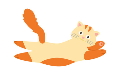 Fototapeta premium Cute Funny Cat. Pet Animal. Vector illustration